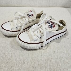 Converse Kids' White Canvas Sneakers